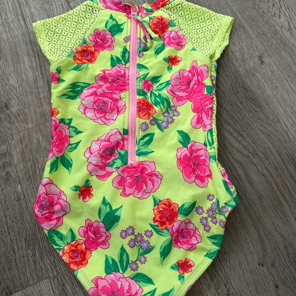 Art Class Neon Floral Kids Rashguard